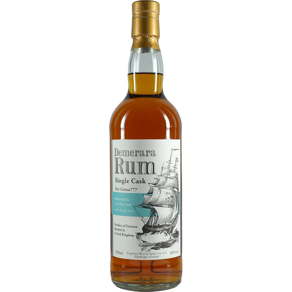 Kingsbury Demerara Rum Single Cask Caol Ila Cask Lot 22/002 for Ginza 777
