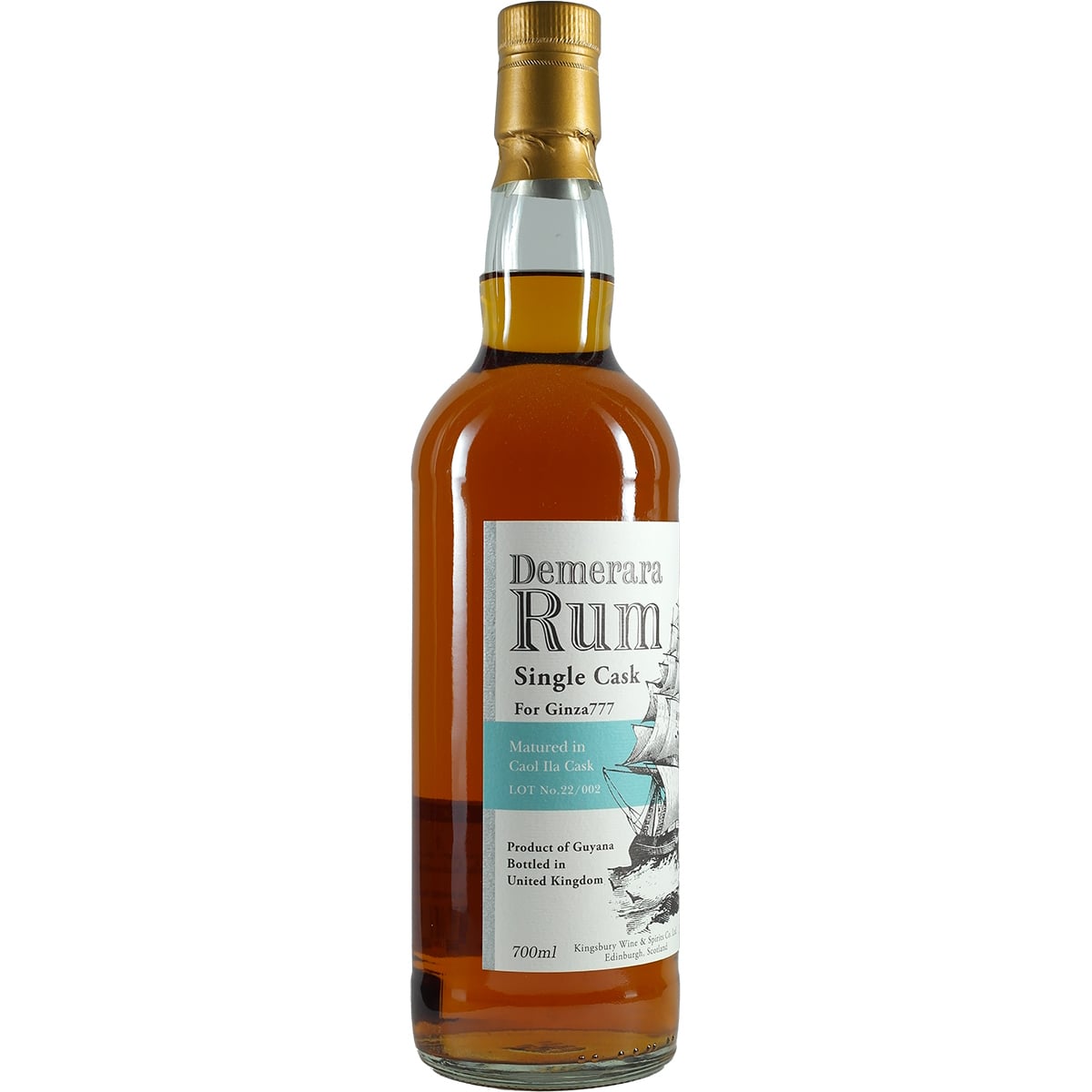 Kingsbury Demerara Rum Single Cask Caol Ila Cask Lot 22/002 for Ginza 777