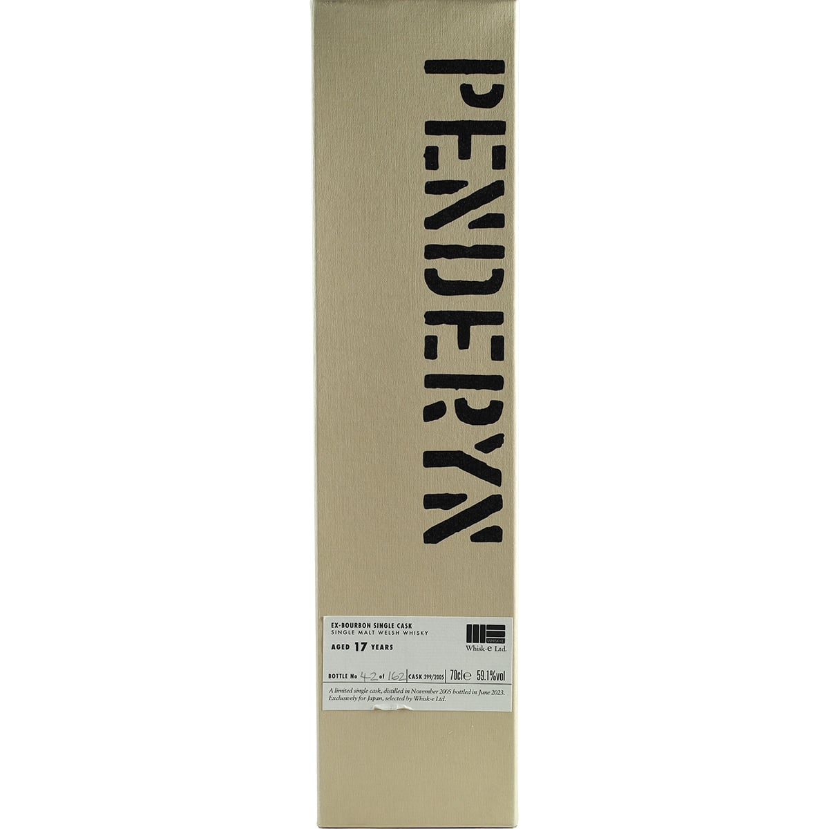 Penderyn Bourbon Cask 17 ans pour le Japon Cask 399/2005