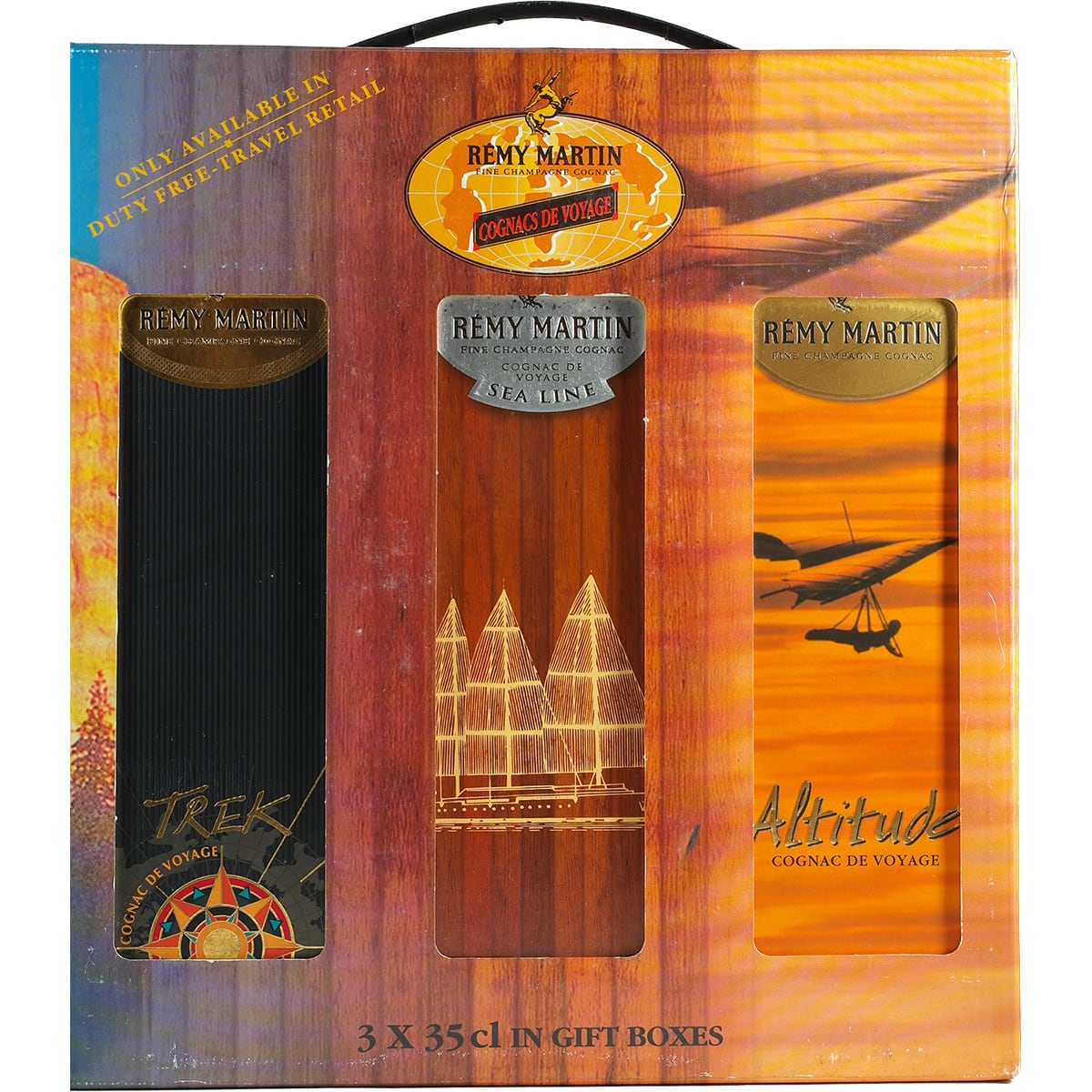 Coffret cadeau Remy Martin Altitude, Voyage et Trek 3x 350 ml Cognacs De Voyage Duty Free uniquement