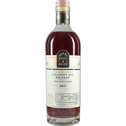 Berry Bros & Rudd FEW Streight Rye Whiskey Sauterns Single Cask #1718 2017