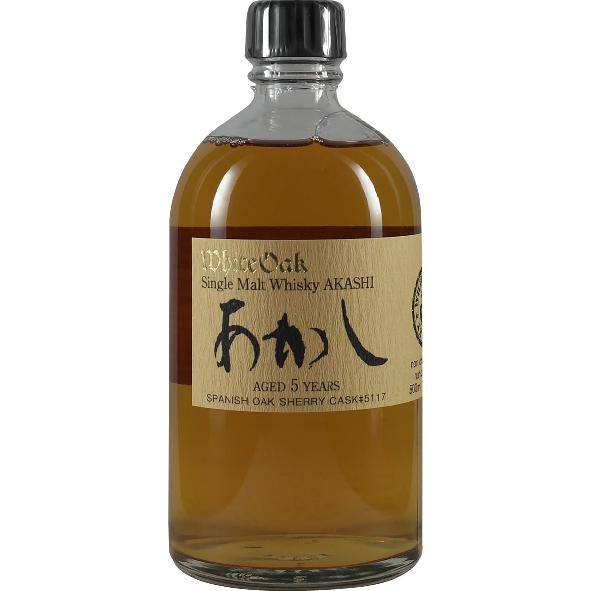 Akashi Single Malt White Oak 5 ans d'âge Fût de Sherry en chêne espagnol n° 5117