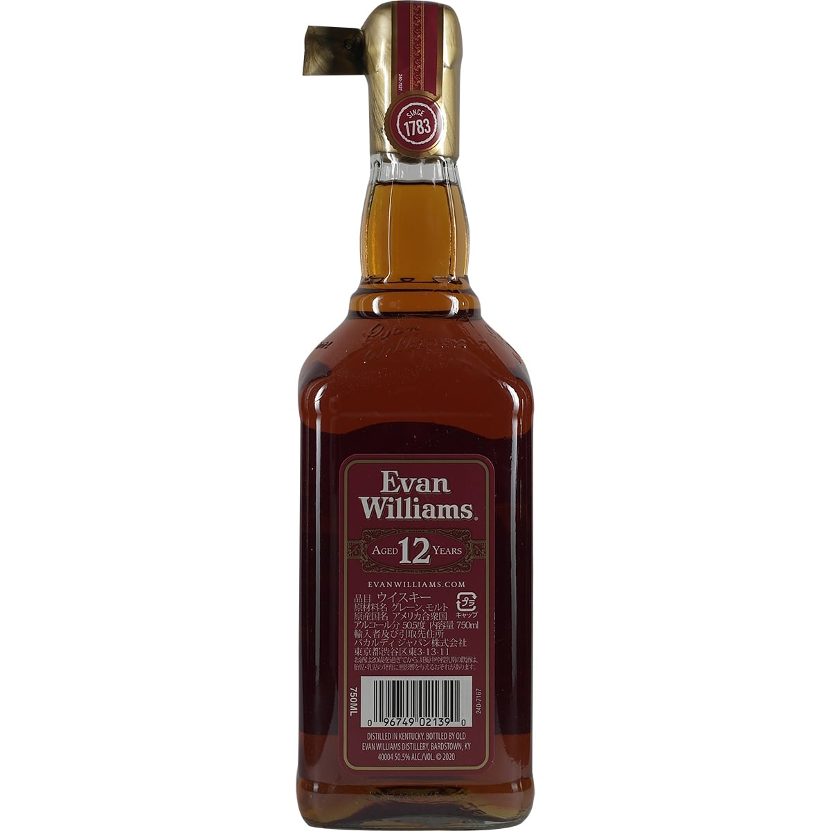 Evan Williams Kentucky Straight Bourbon 12 ans Japon uniquement nouveau design