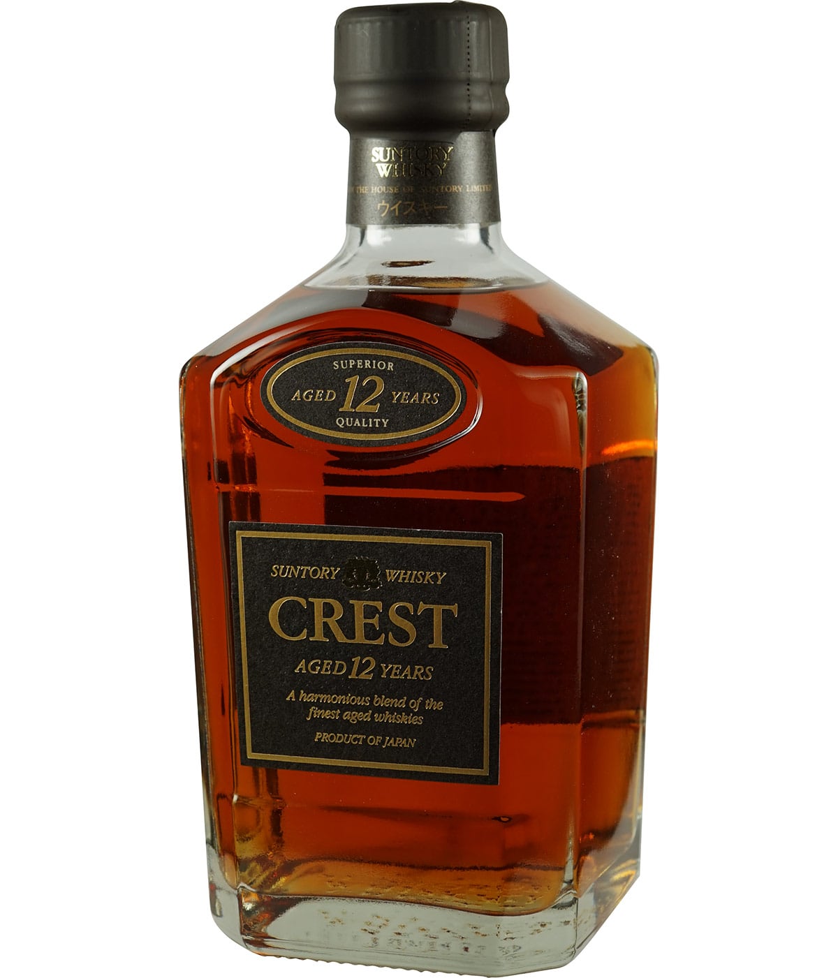 Suntory Crest 12 Years square bottle 