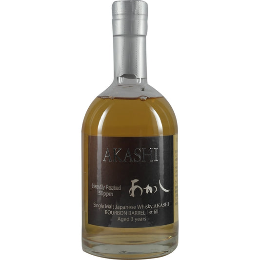 Akashi Single Cask White Oak Bourbon Barrel 3 ans fortement tourbé 50 ppm