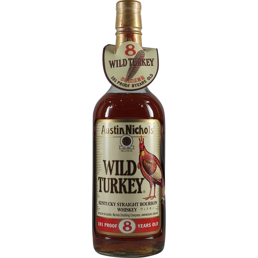 Wild Turkey 8 ans d'âge, version japonaise des années 90, 750 ml